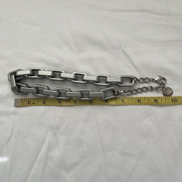 Pono Grazia Barile Necklace by Joan G Silver Italian resin link Statement piece - Picture 10 of 10